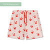 Crabby | beige rode uv zwemboxer jongens