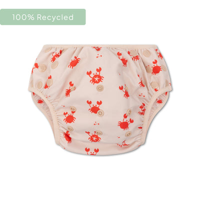 Crabby | rood beige wasbare zwemluier
