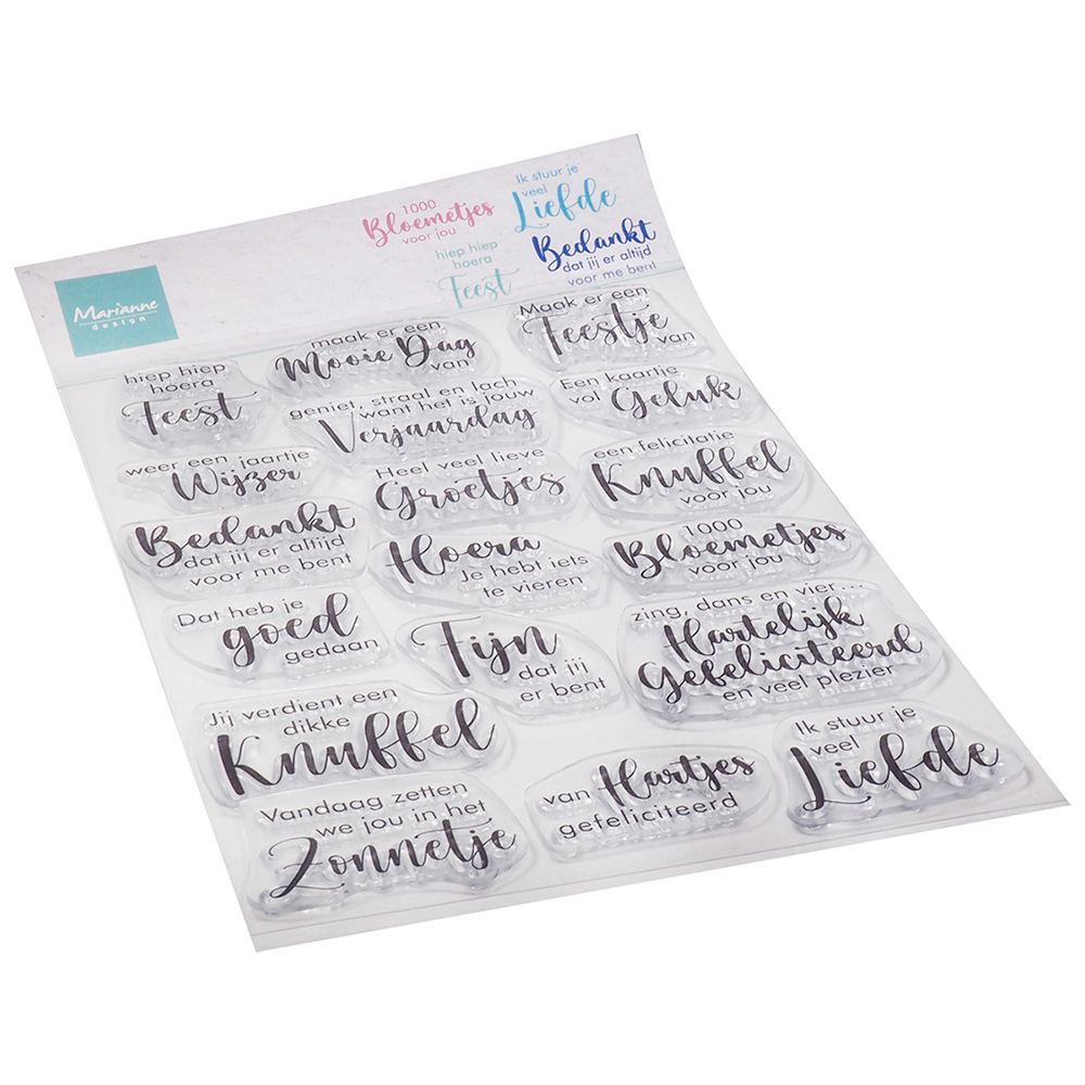 Marianne design • clear stamps lieve teksten