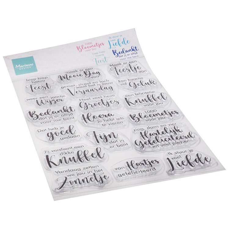 Marianne design • clear stamps lieve teksten