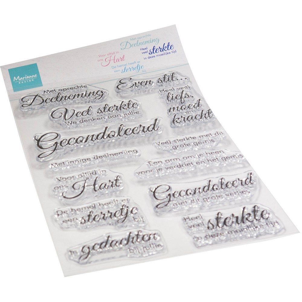 Marianne design • clear stamps met oprechte deelneming