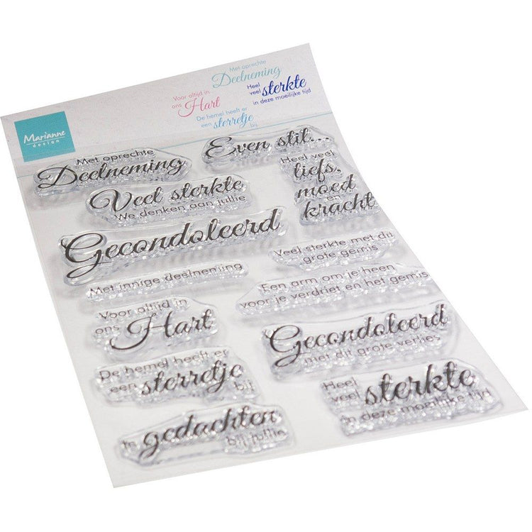 Marianne design • clear stamps met oprechte deelneming