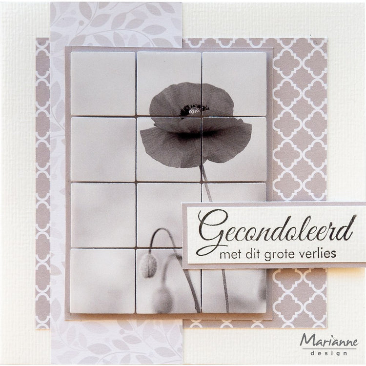 Marianne design • clear stamps met oprechte deelneming