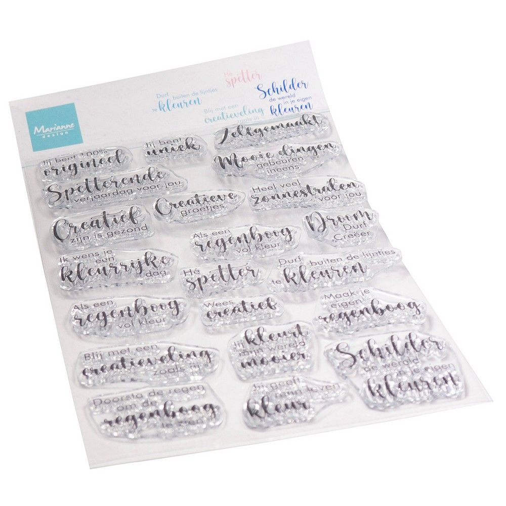 Marianne design • clear stamps kleurige groetjes