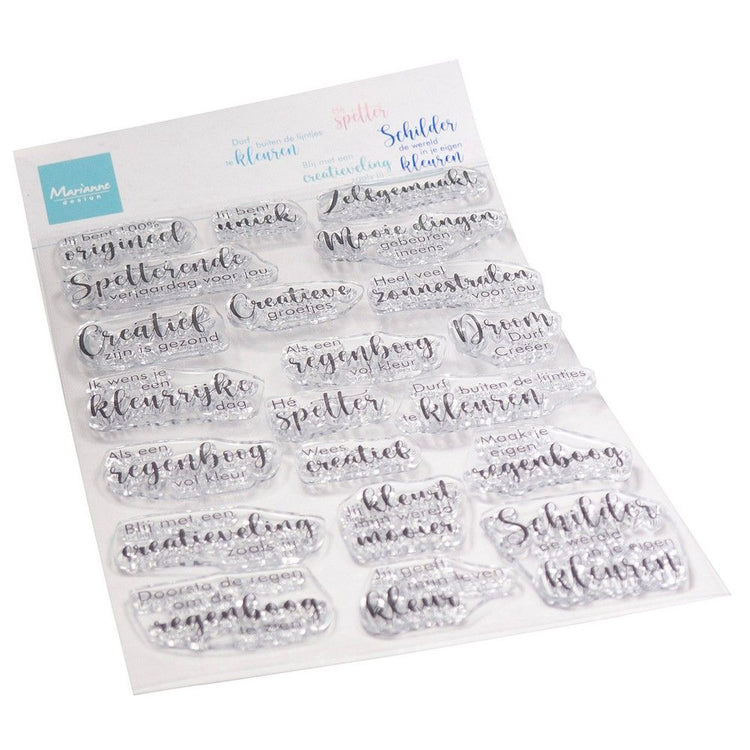 Marianne design • clear stamps kleurige groetjes