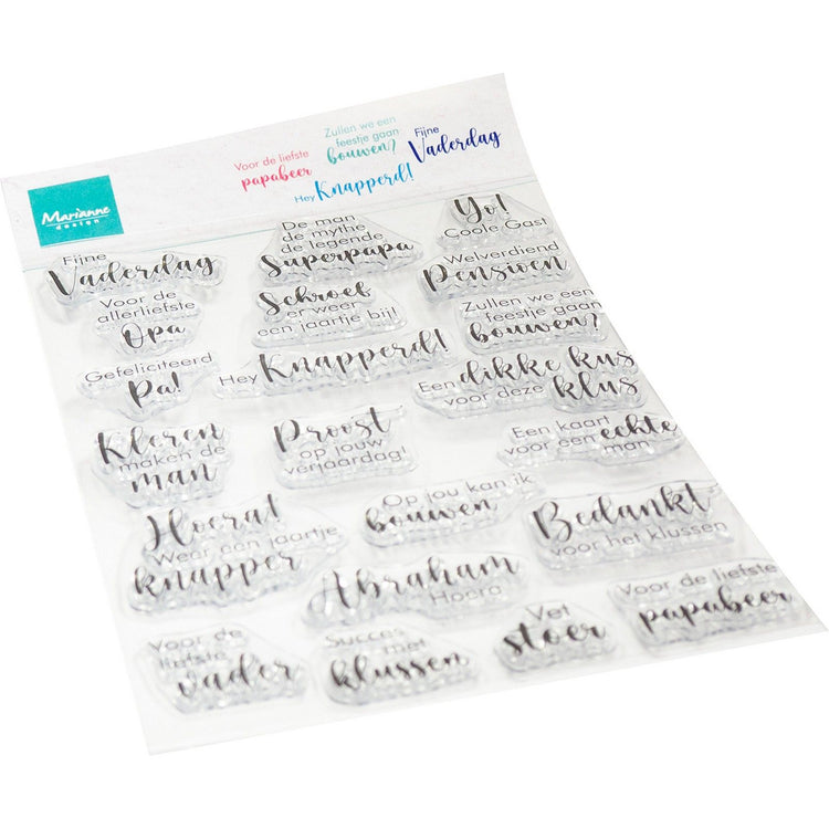 Marianne design • clear stamps voor de man