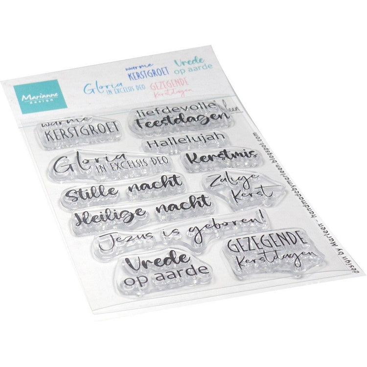 Marianne design • clear stamps nativity tekst by marleen
