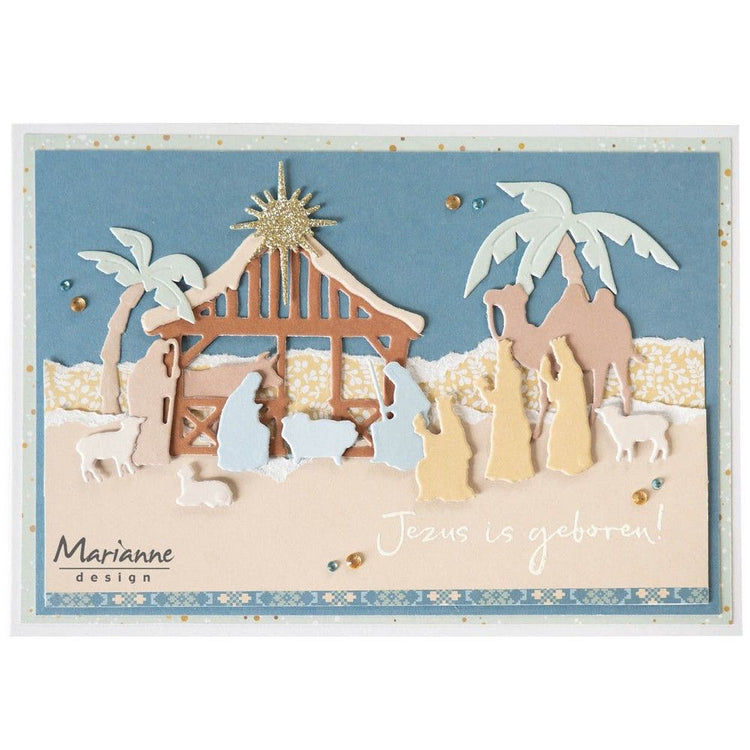 Marianne design • clear stamps nativity tekst by marleen