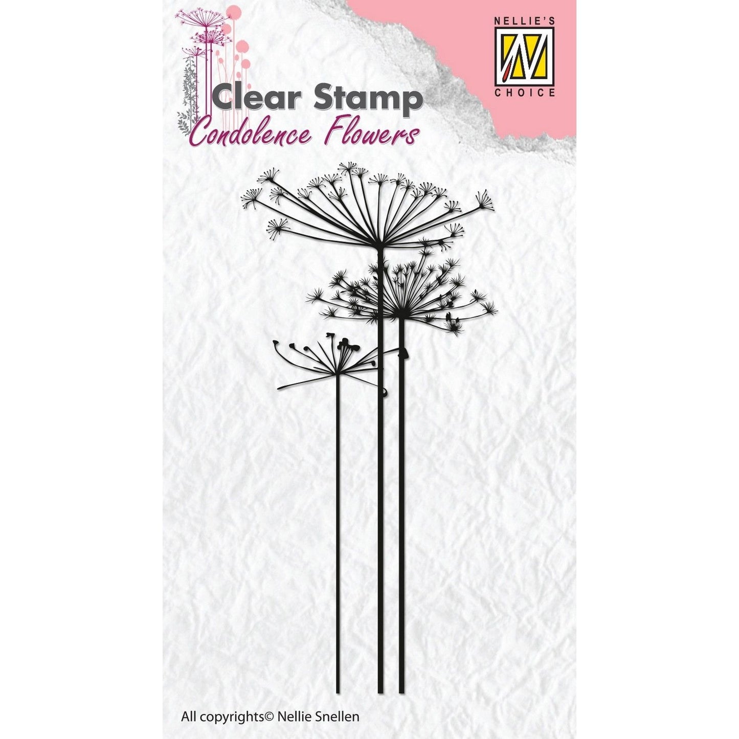 Nellie's choice • clear stempel condoleance flower-1