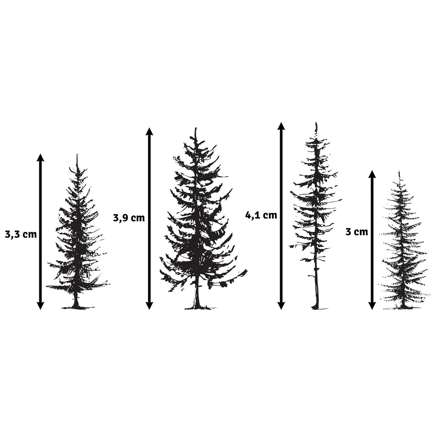 Nellie's choice • christmas silhouettes clear stempel pine trees