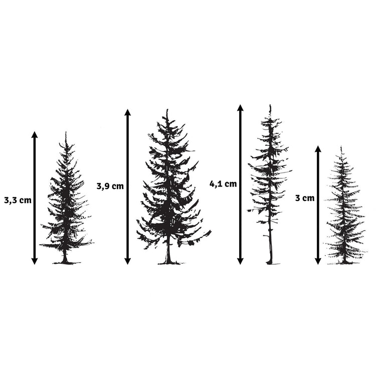 Nellie's choice • christmas silhouettes clear stempel pine trees