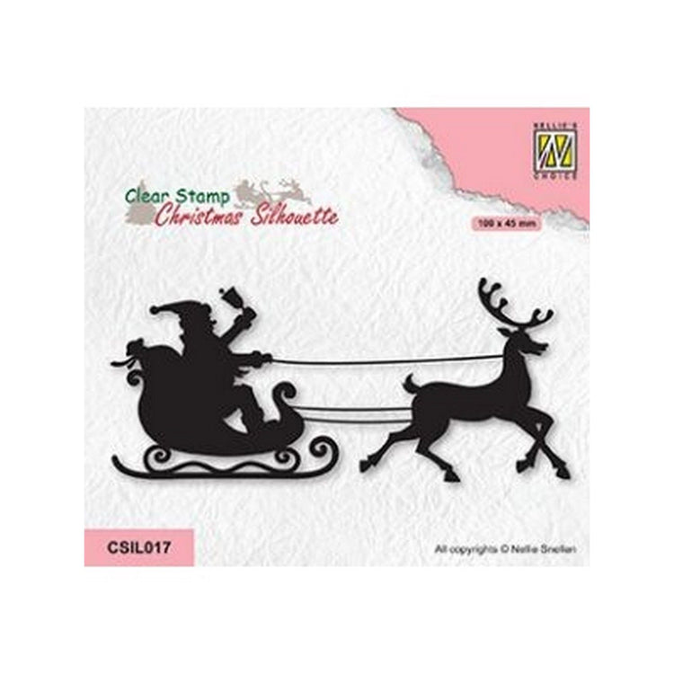 Nellie's choice • christmas silhouettes clear stempel ho ho santaclaus