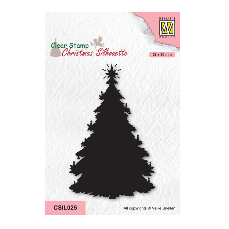 Nellie's choice • christmas silhouettes clear stempel christmas tree
