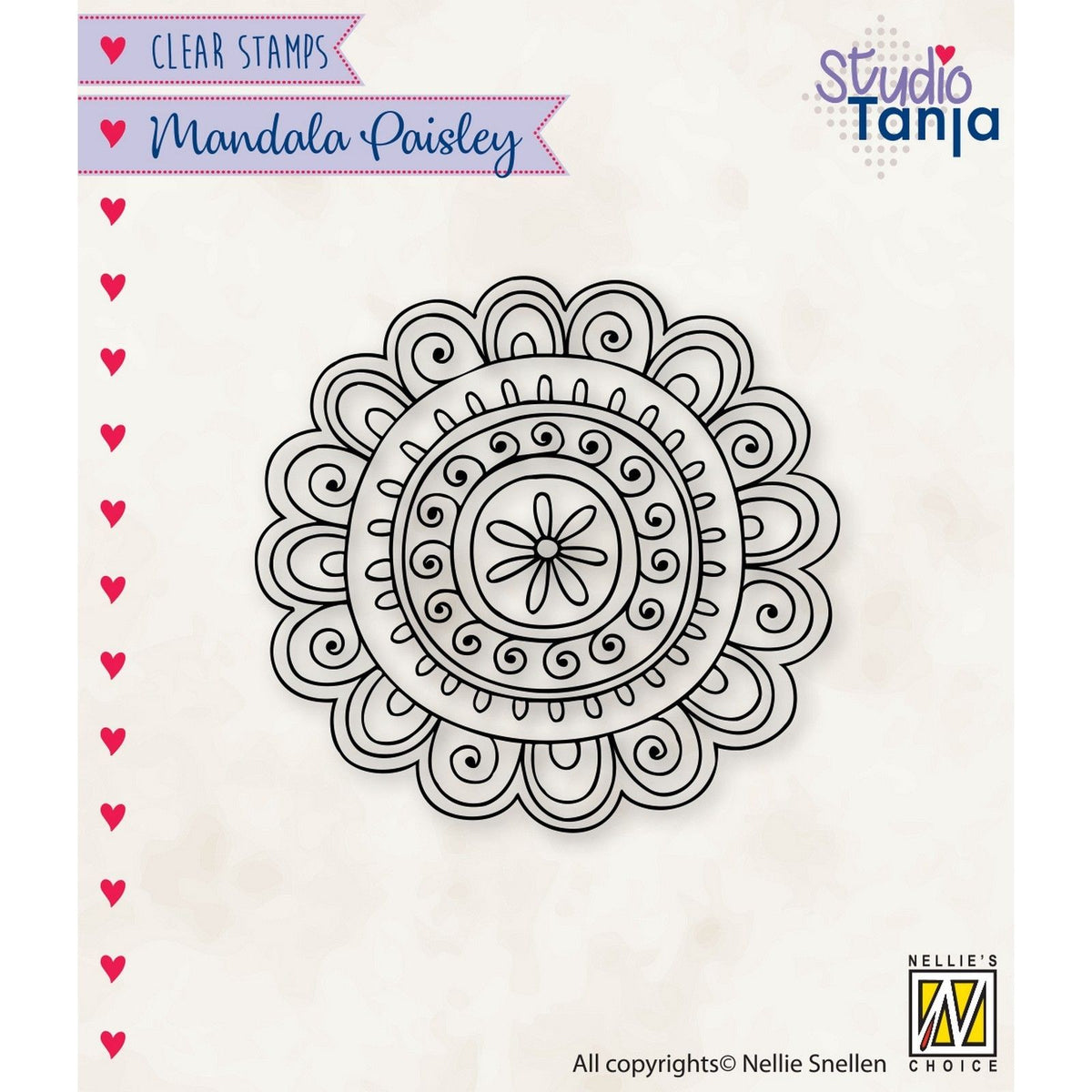 Nellie's choice • mandala's paisley clear stempel motive flower