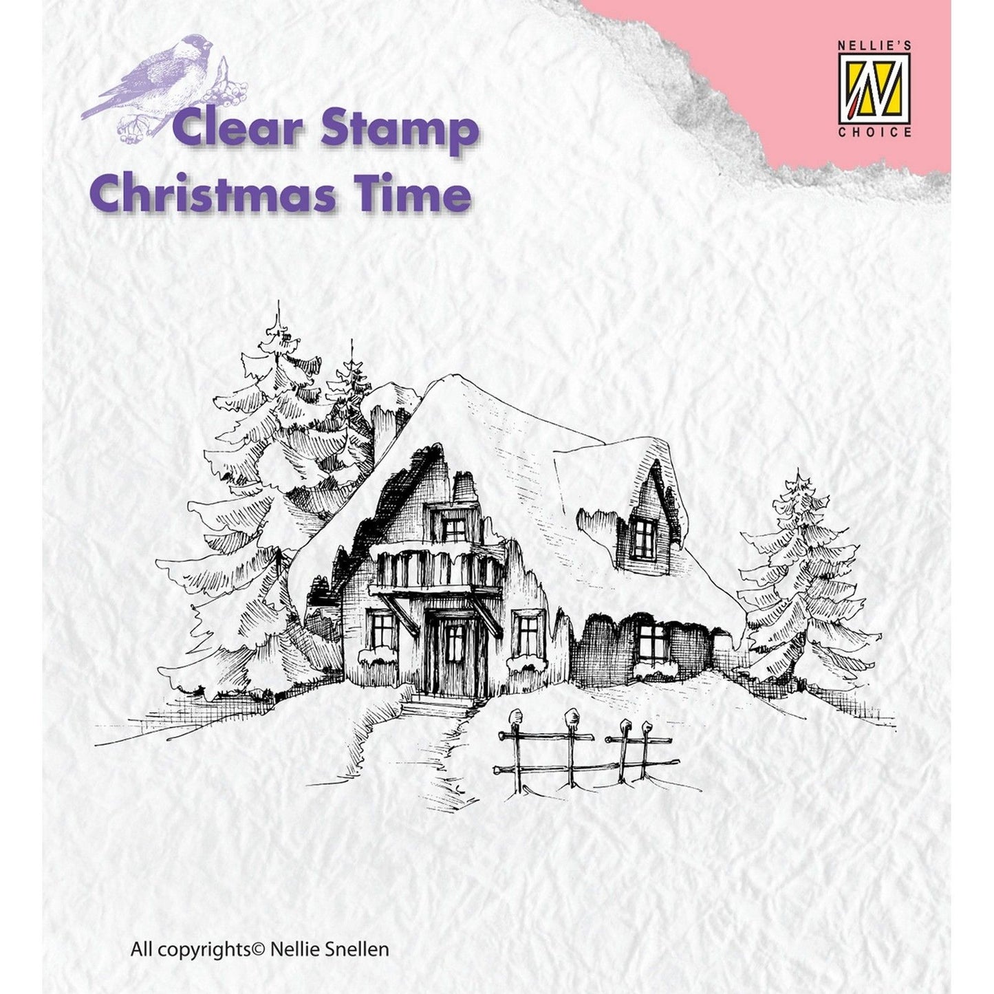 Nellie's choice • christmas time clear stempels snowy house