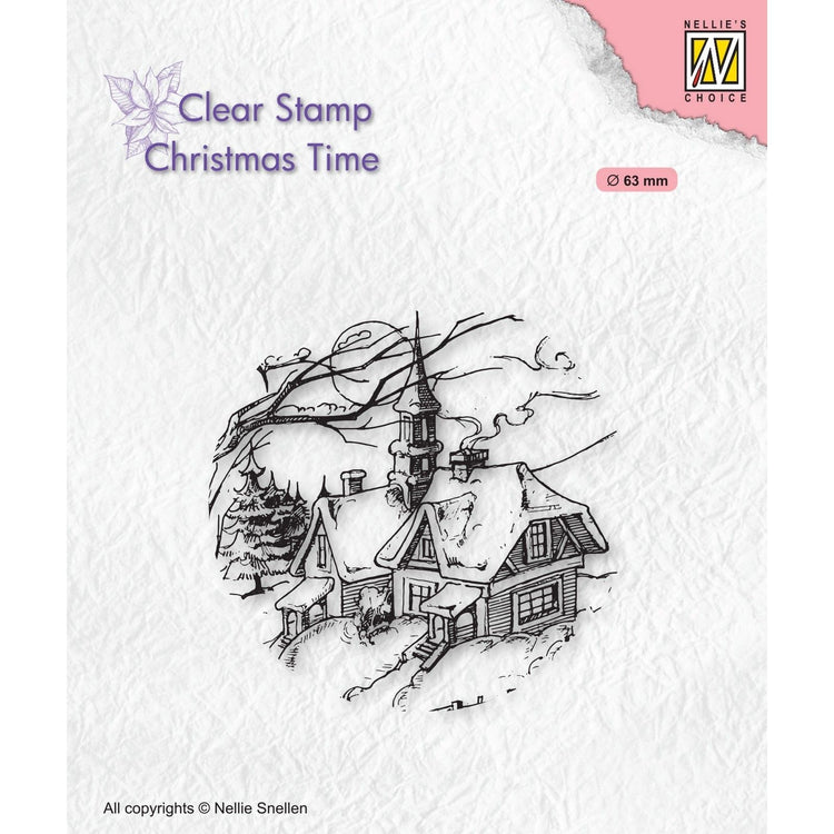 Nellie's choice • christmas time clear stempels snowy christmas scene