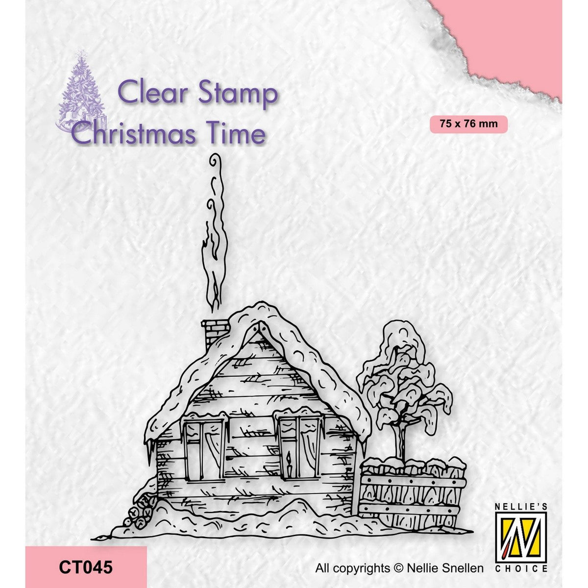 Nellie's choice • christmas time clear stempels snowy cottage-2