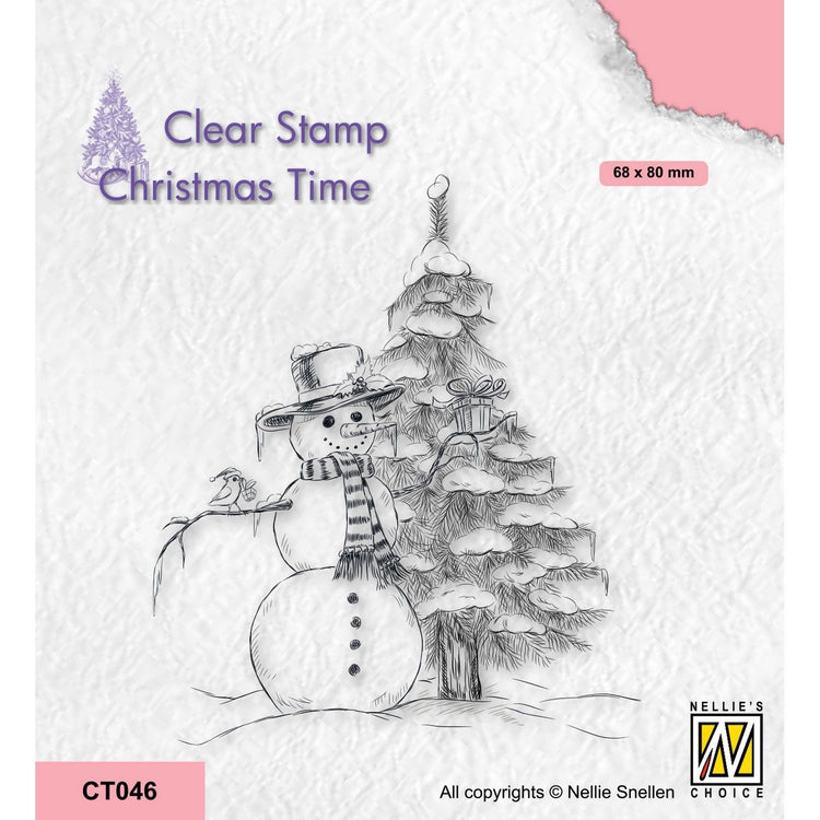 Nellie's choice • christmas time clear stempels snowman