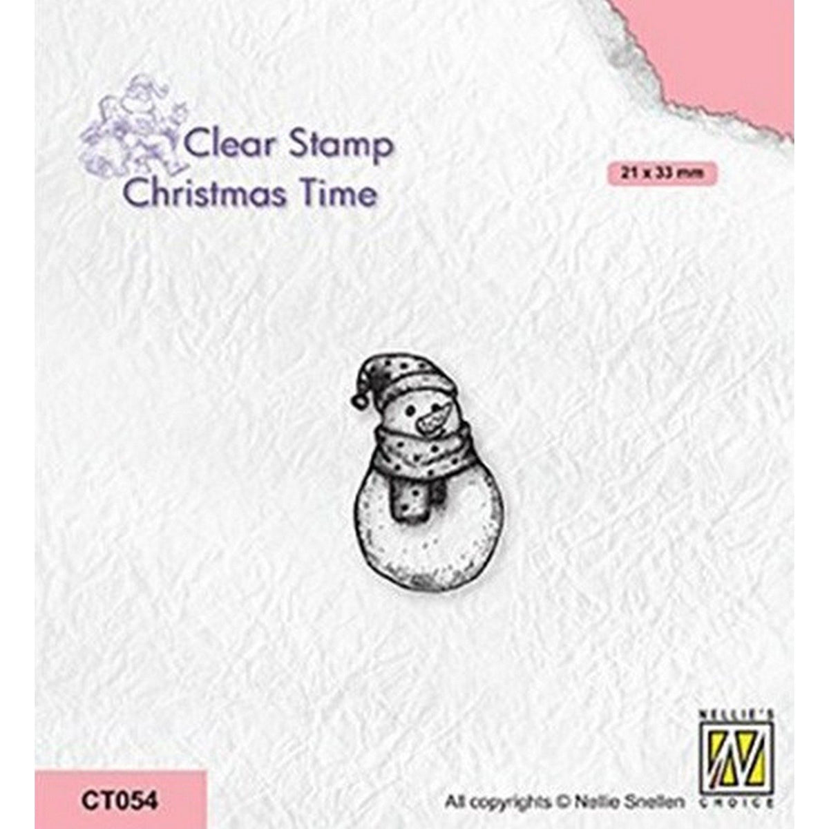 Nellie's choice • christmas time clear stempels snowman-2