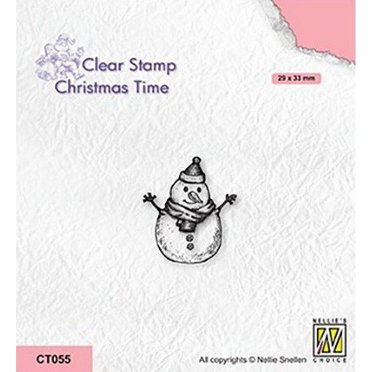 Nellie's choice • christmas time clear stempels snowman-3