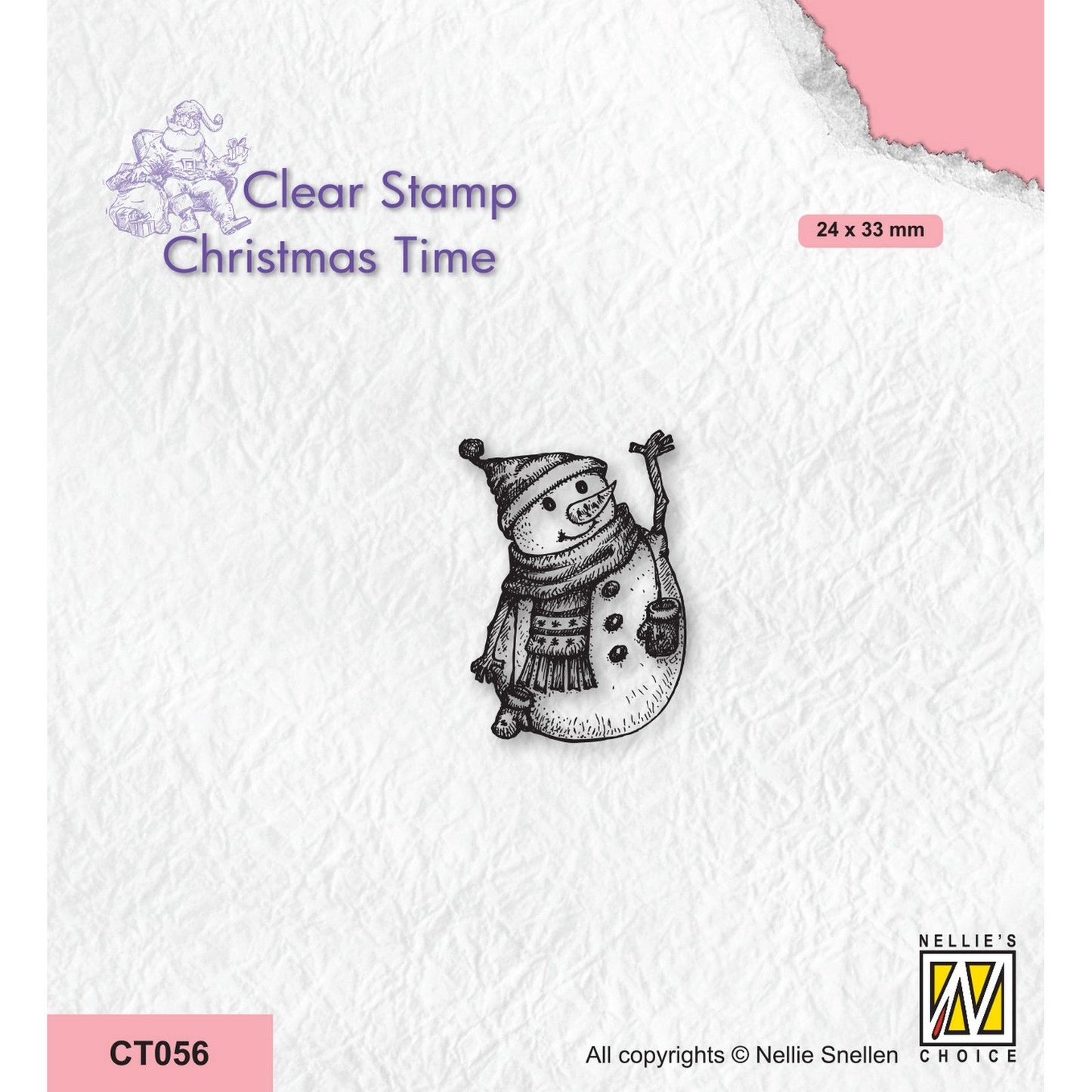 Nellie's choice • christmas time clear stempels snowman-4