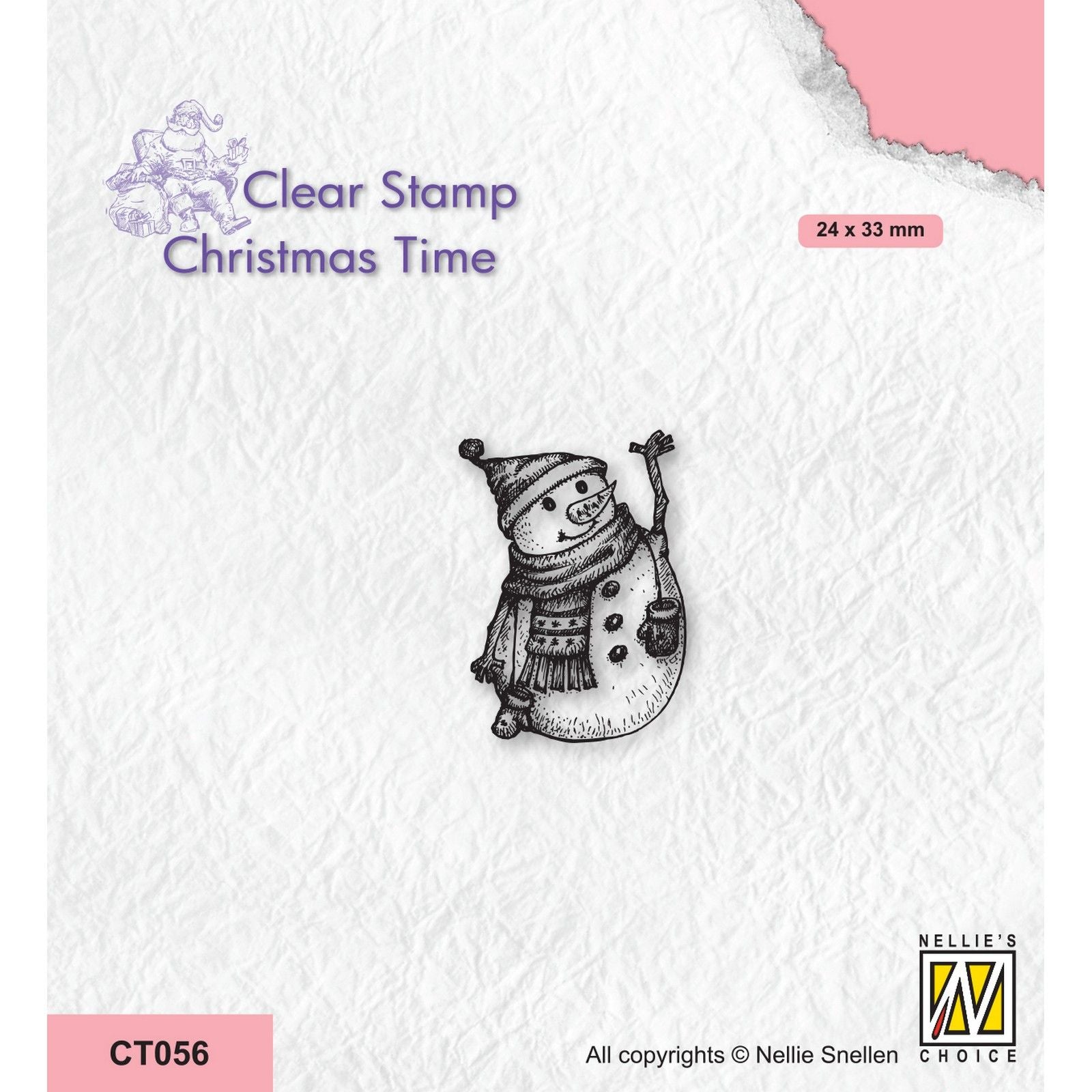 Nellie's choice • christmas time clear stempels snowman-4