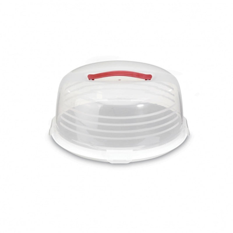 Curver taartdoos 35cm rond wit transp.