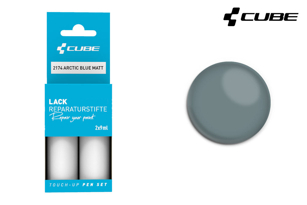 Cube touch-up pen set artic blue matt