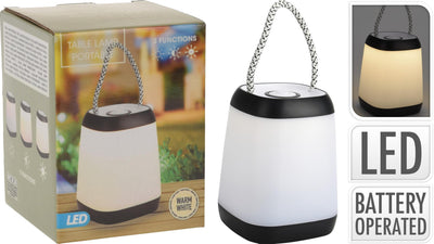 Home styling tafellamp draagbaar led zwart