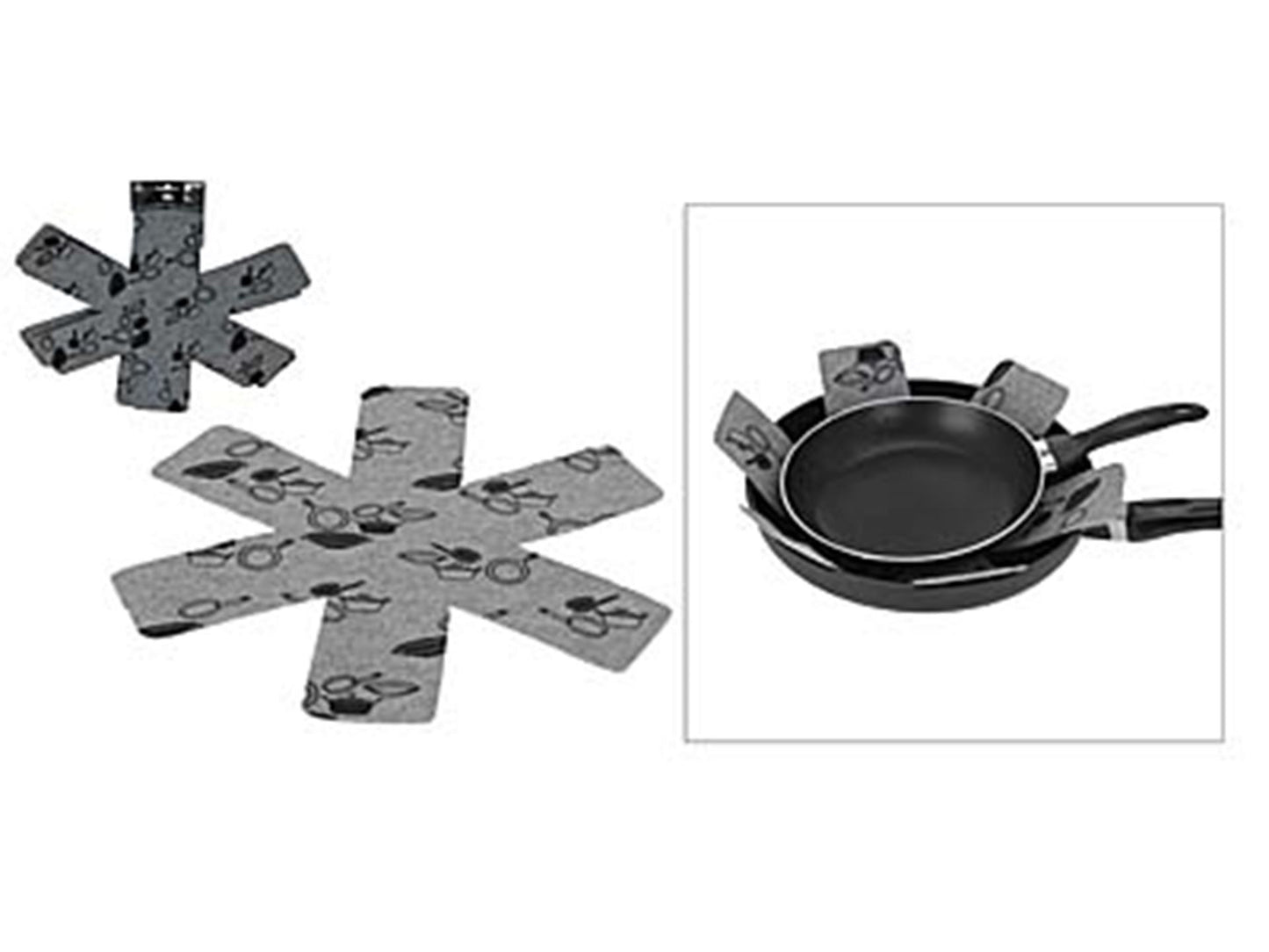Kitchen tools panbeschermer vilt set 2 stuks 37,5 cm