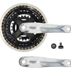 Lasco crankset 24 34 42t zilver zwart verdiept -4mm