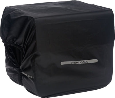 New Looxs Regenhoes Dubbel - Zwarte Waterdichte Polyester Fietstas - Reflectie - 40x97 cm