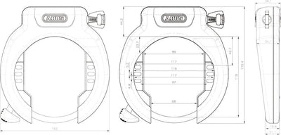 Abus Amparo 2.0 4750 XL Fietslot Zwart