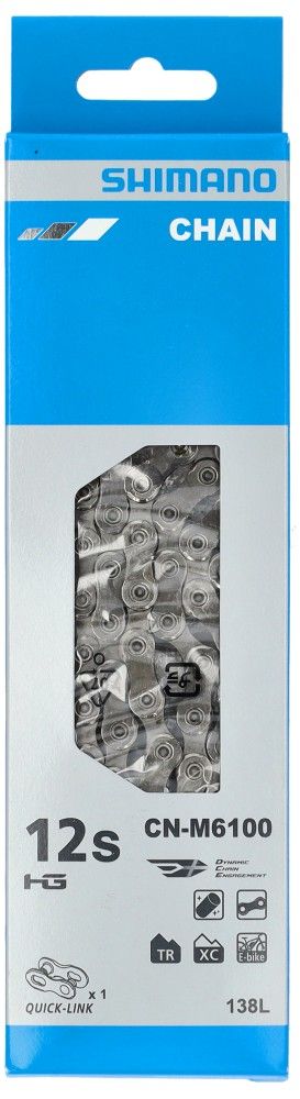 Shimano benelux b.v. shimano icnm6100138q ketting 12-sp deore cnm6100 138 schakels m quick link