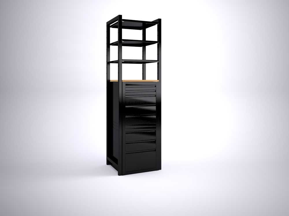 Xlc grs kast werkplaats 600 zw ral9005 *op best*