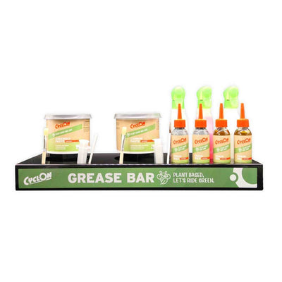Cyclon toonbankdisplay plant based grease bar