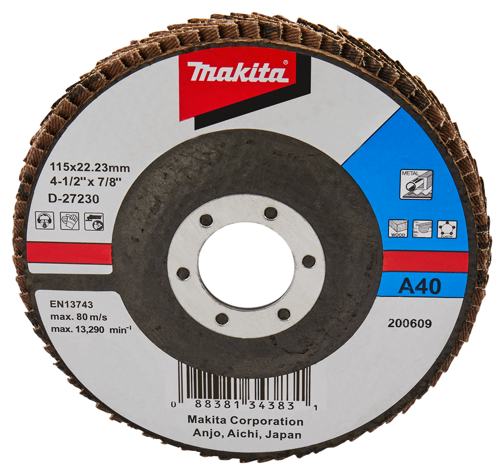 Makita accessoires lamellenschuurschijf 115mm a40 - d-27230 d-27230