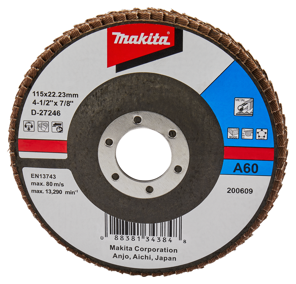 Makita accessoires lamellenschuurschijf 115mm a60 - d-27246 d-27246