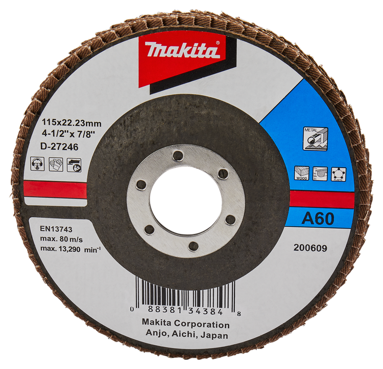 Makita accessoires lamellenschuurschijf 115mm a60 - d-27246 d-27246