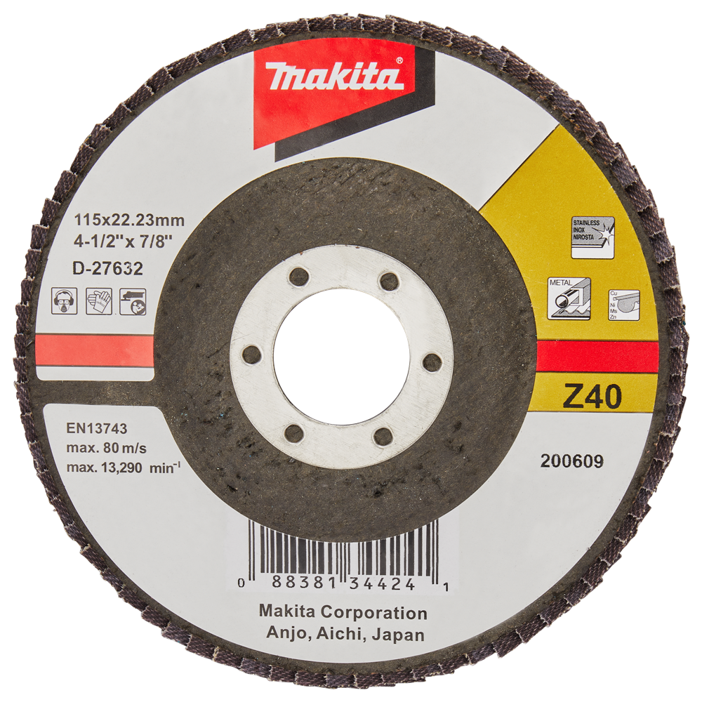 Makita accessoires lamellenschuurschijf 115mm z40 - d-27632 d-27632