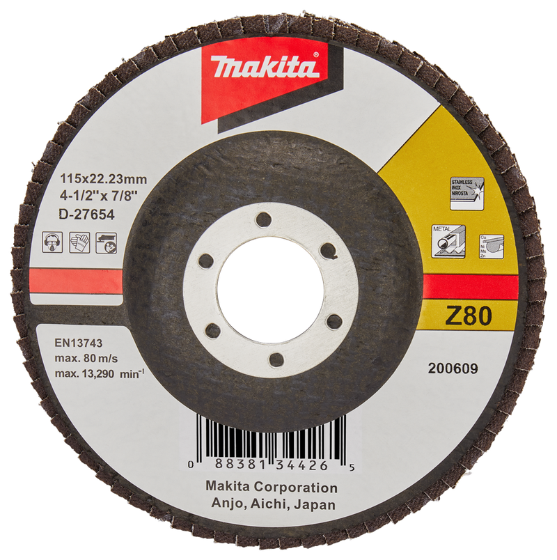 Makita accessoires lamellenschuurschijf 115mm z80 - d-27654 d-27654