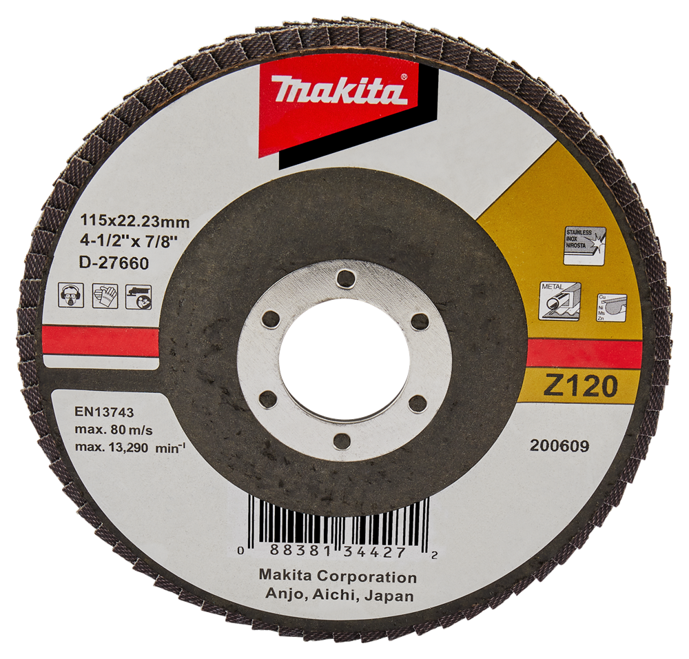 Makita accessoires lamellenschuurschijf 115mm z120 - d-27660 d-27660
