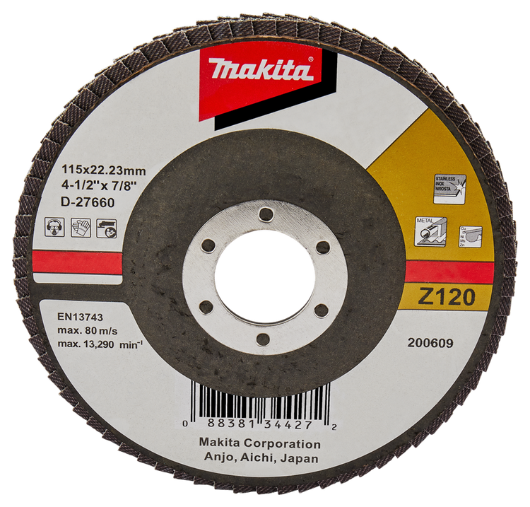 Makita accessoires lamellenschuurschijf 115mm z120 - d-27660 d-27660