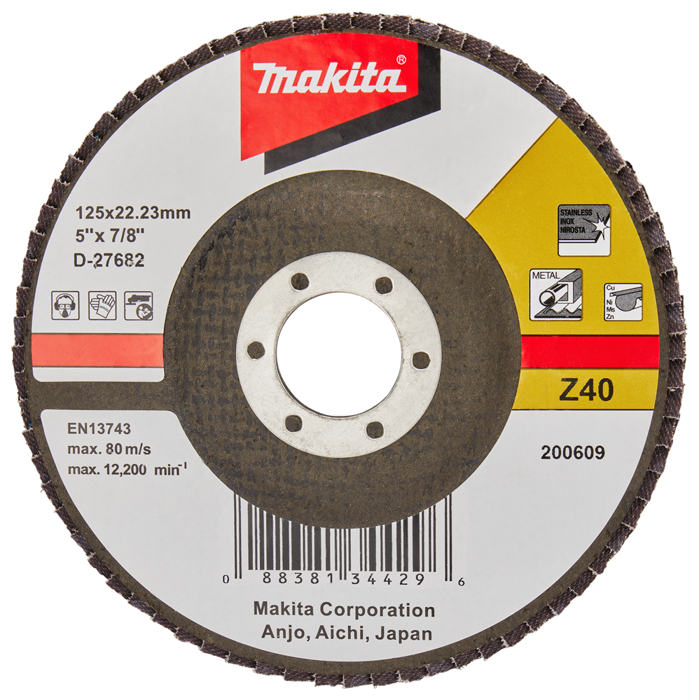 Makita accessoires lamellenschuurschijf 125mm z40 - d-27682 d-27682