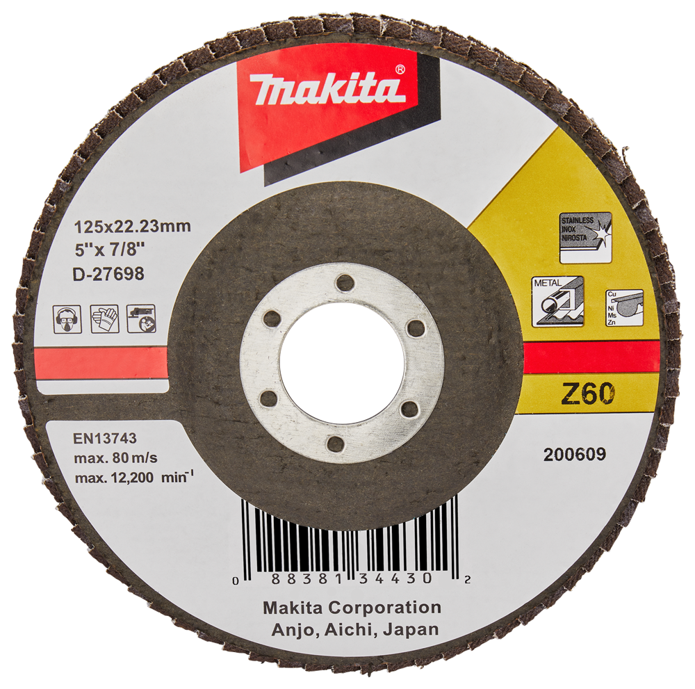 Makita accessoires lamellenschuurschijf 125mm z60 - d-27698 d-27698