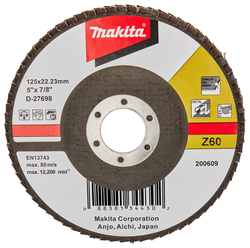 Makita accessoires lamellenschuurschijf 125mm z60 - d-27698 d-27698