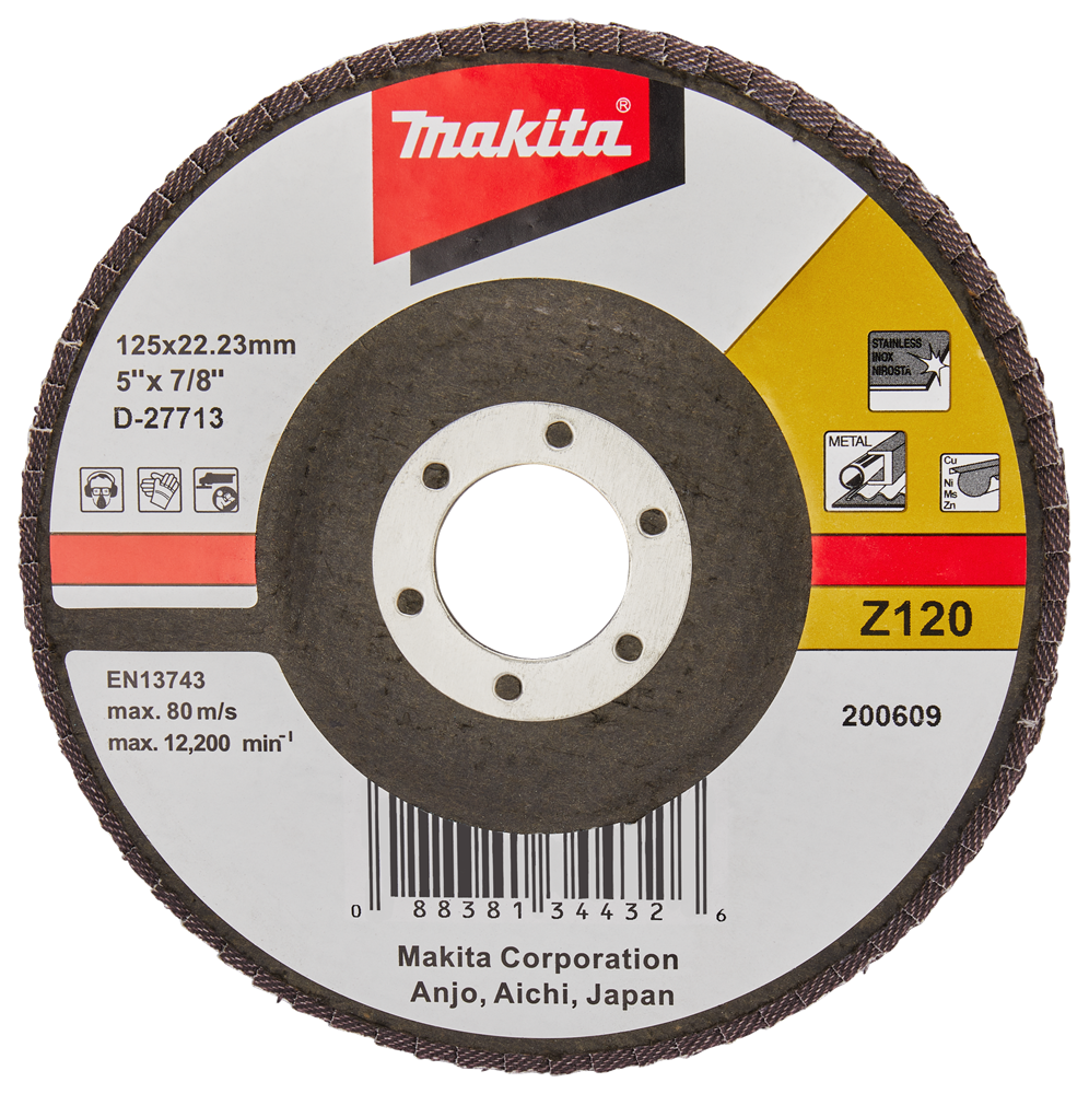 Makita accessoires lamellenschuurschijf 125mm z120 - d-27713 d-27713