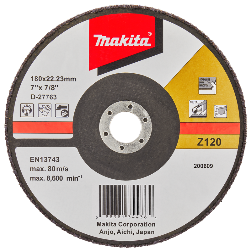 Makita accessoires lamellenschuurschijf 180mm z120 - d-27763 d-27763
