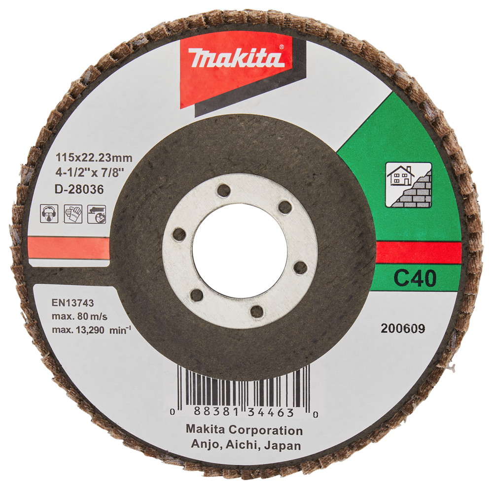 Makita accessoires lamellenschuurschijf 115mm c40 - d-28036 d-28036