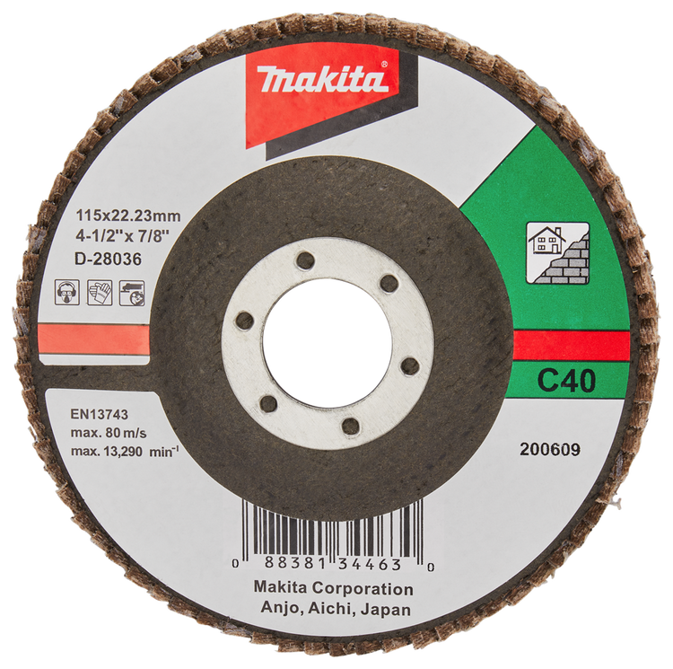 Makita accessoires lamellenschuurschijf 115mm c40 - d-28036 d-28036